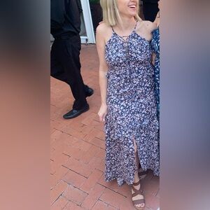 EUC! Gianni Bini Floral Ruffles Maxi Dress